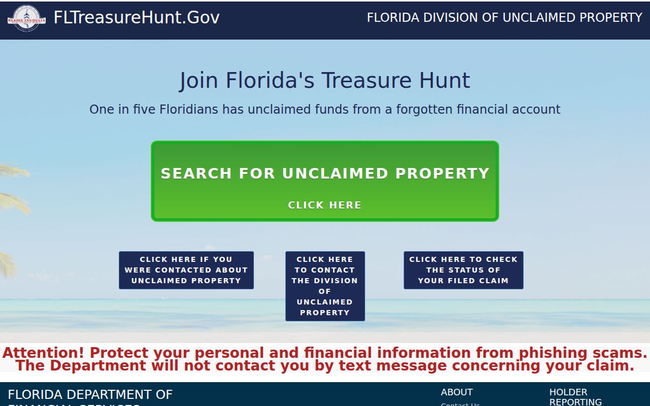 Sarasota resident lookup using Florida unclaimed property records