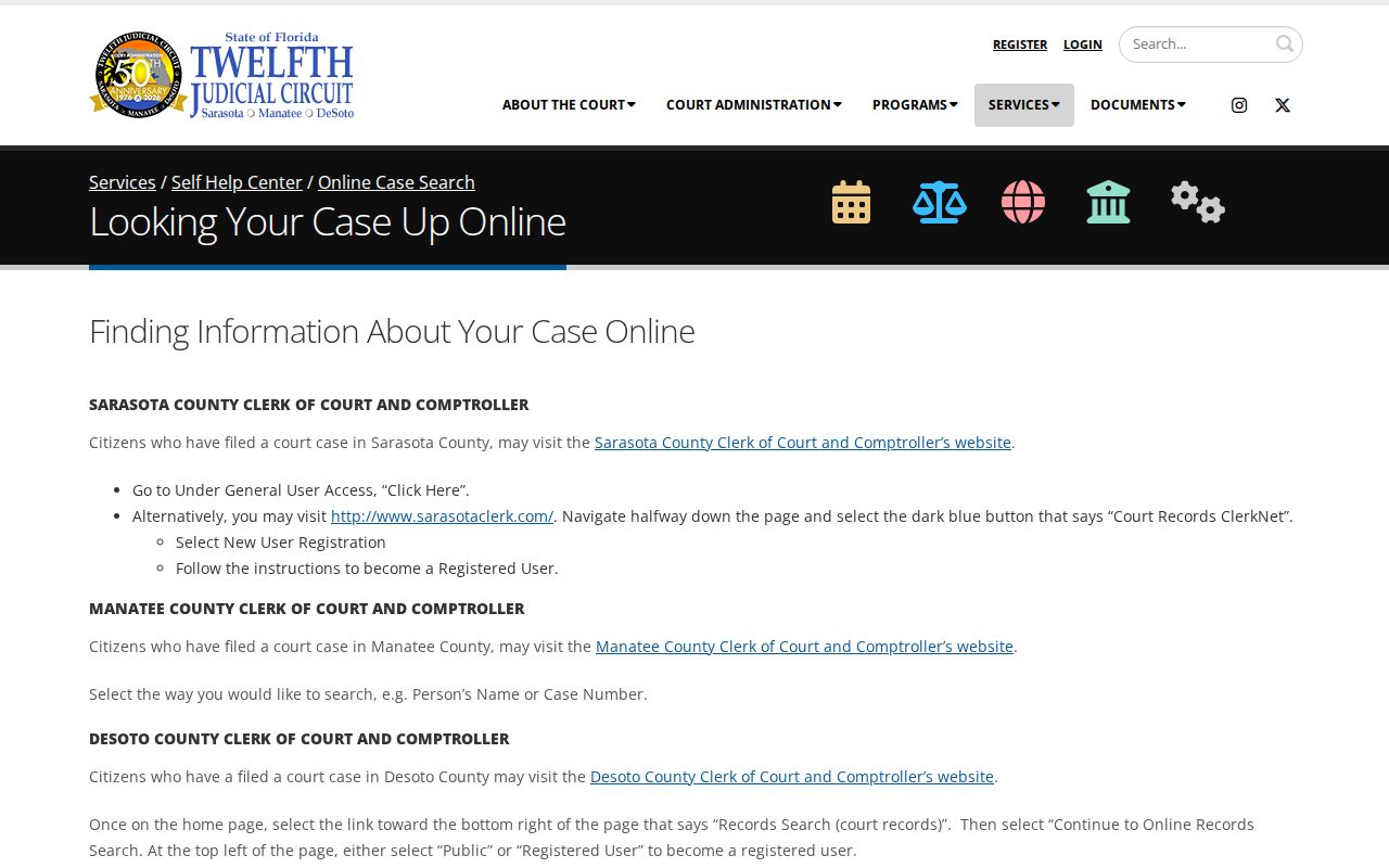 Sarasota resident lookup through the Twelfth Circuit court search guide